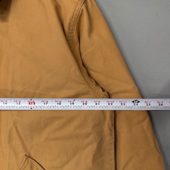 Vintage L.L.Bean Barn Coat Tan Plaid Flannel Lined Corduroy Trim Women's Medium - Picture 5 of 7